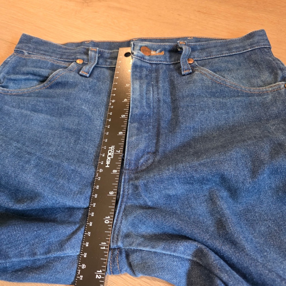 Wrangler 936DEN Cowboy Cut Slim Fit Jeans Mens 30x30 Dark Wash Indigo Denim - Picture 4 of 9